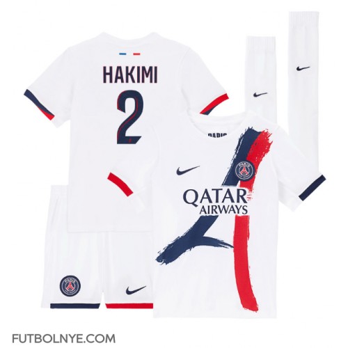 Camiseta Paris Saint-Germain Achraf Hakimi #2 Visitante Equipación para niños 2024-25 manga corta (+ pantalones cortos)